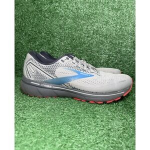 Brooks Ghost 14 Men Size 11.5 Gray Blue Gym Running Shoe Comfort Walking Sneaker